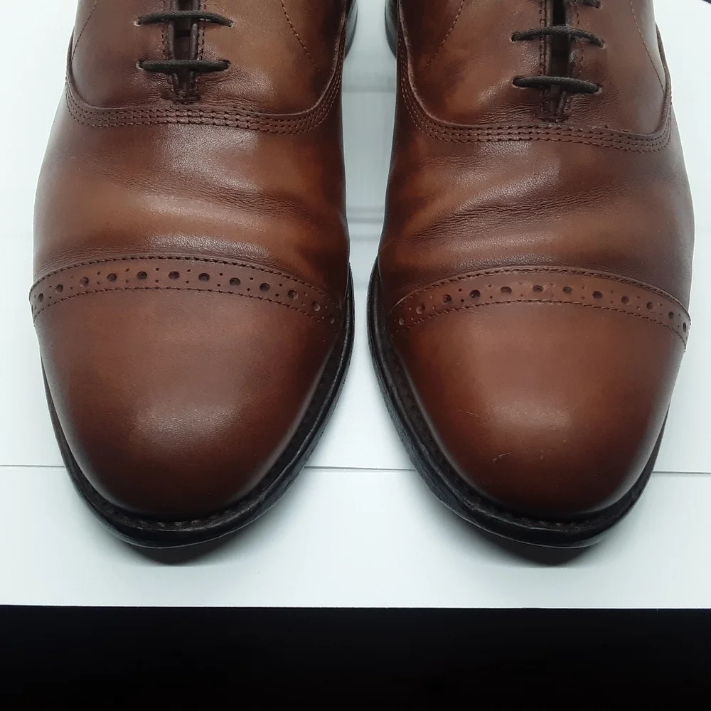 VTG Allen Edmonds Byron Made in Italy Men's Size10 3E Chili Brown Oxford